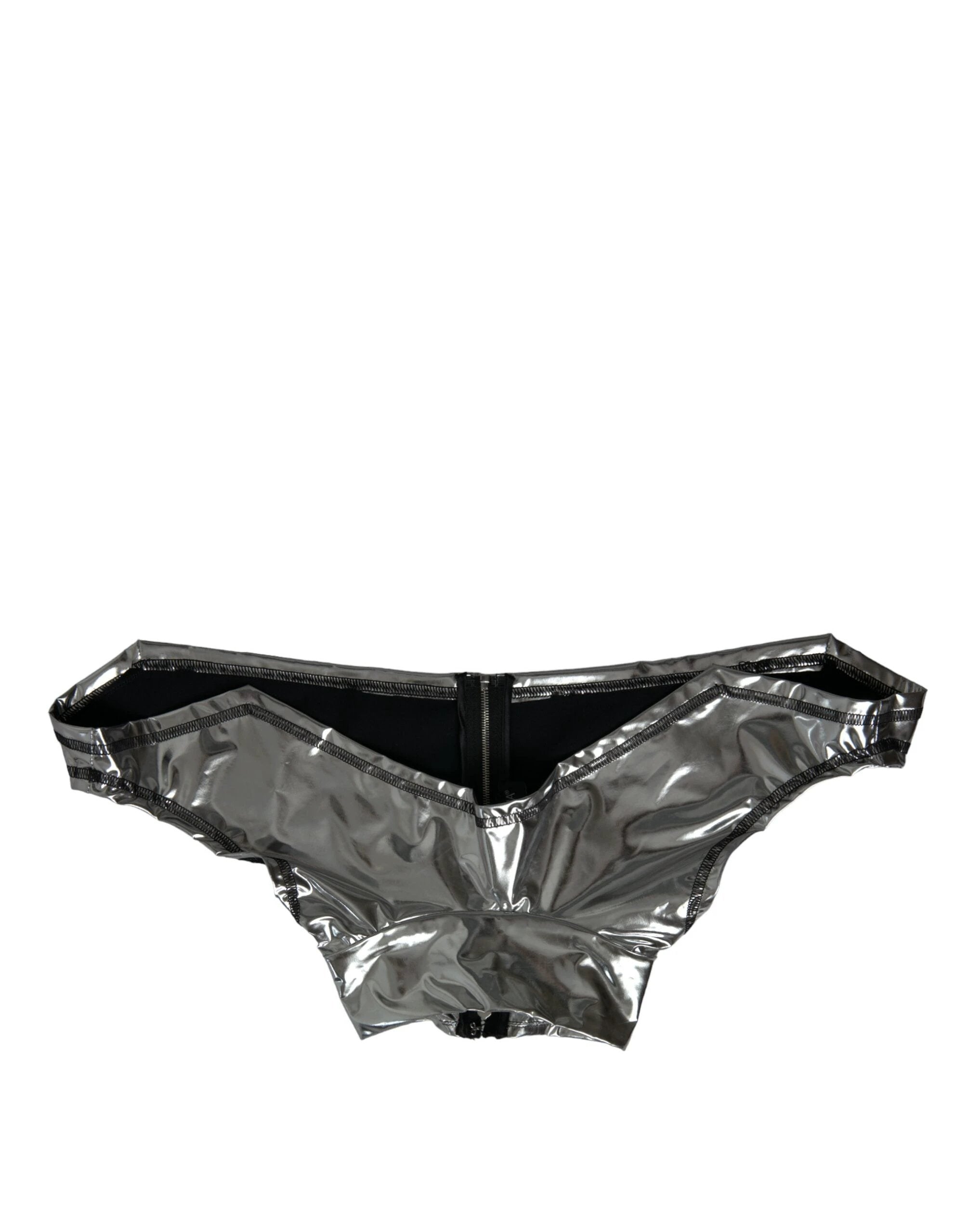 Dolce & Gabbana Silver Polyester Stretch Top by Dolce & Gabbana