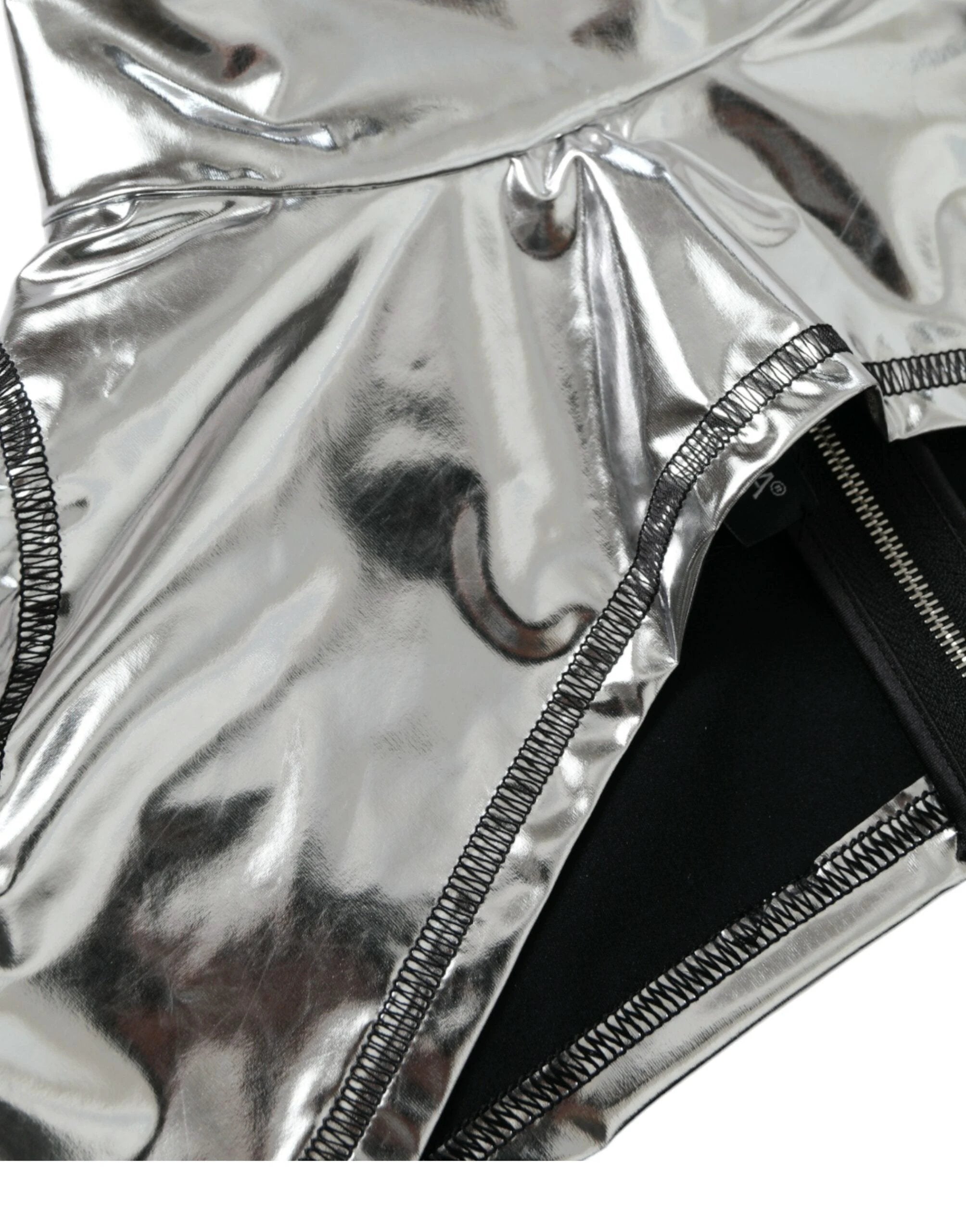 Dolce & Gabbana Silver Polyester Stretch Top by Dolce & Gabbana