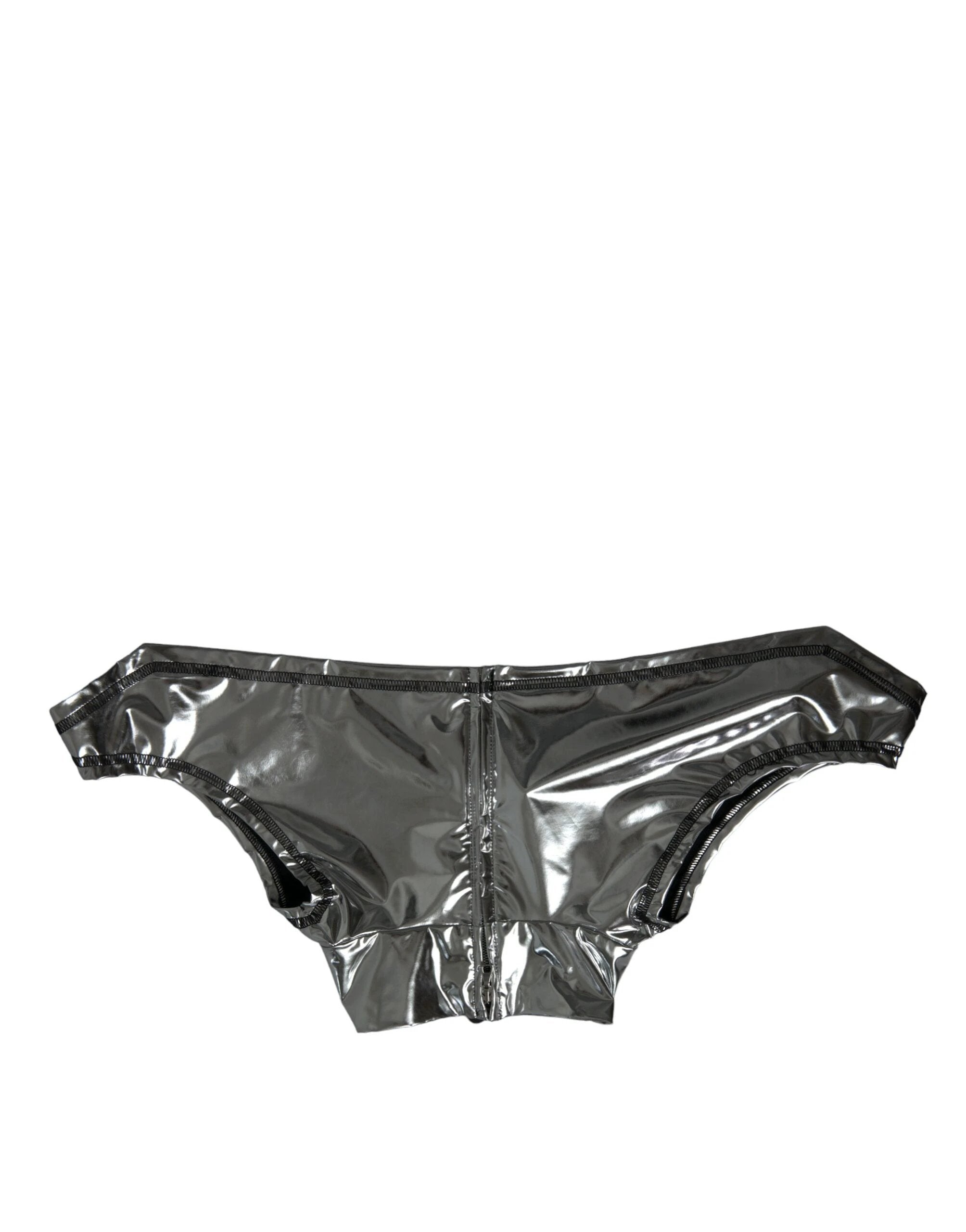 Dolce & Gabbana Silver Polyester Stretch Top by Dolce & Gabbana