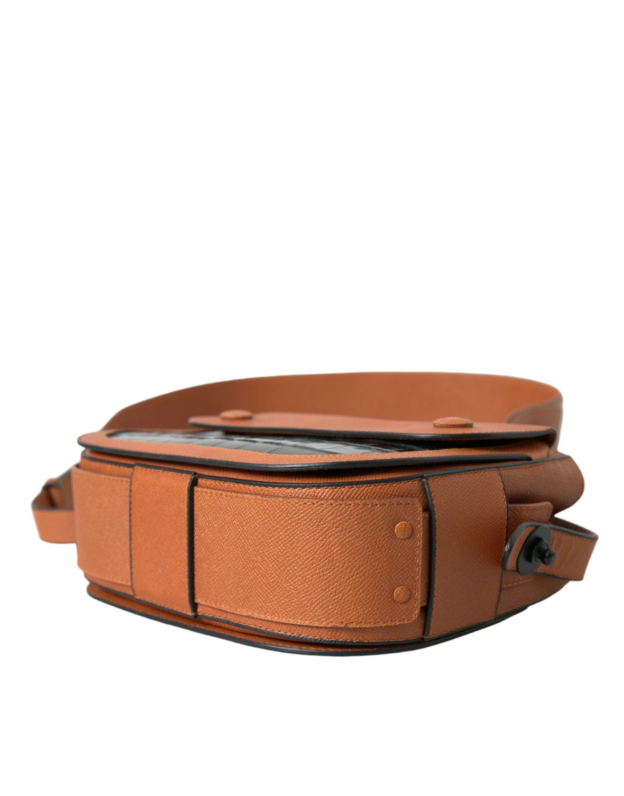 Balenciaga Black Brown Exotic Skin Leather Shoulder Camera Purse Bag by Balenciaga