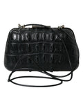 Balenciaga Black Exotic Skin Leather Shoulder Crossbody Box Clutch Bag by Balenciaga