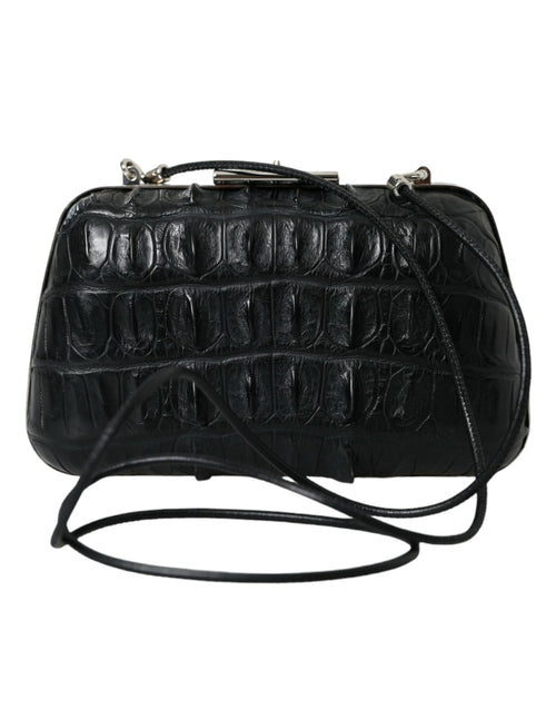 Balenciaga Black Exotic Skin Leather Shoulder Crossbody Box Clutch Bag by Balenciaga