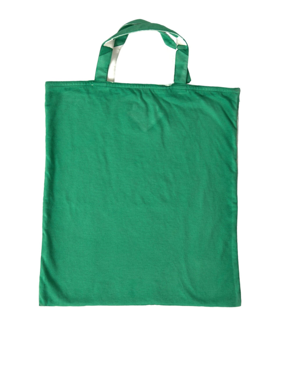 Prada Green Jersey Fabric Logo Shoulder Shopping Tote Shopping Bag by Prada