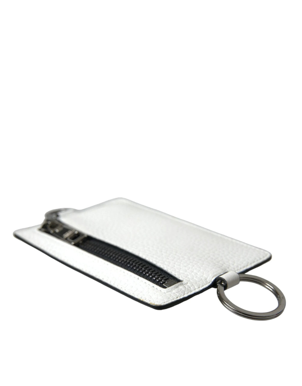 Dolce & Gabbana White Calf Leather Lanyard Logo Card Holder Wallet by Dolce & Gabbana