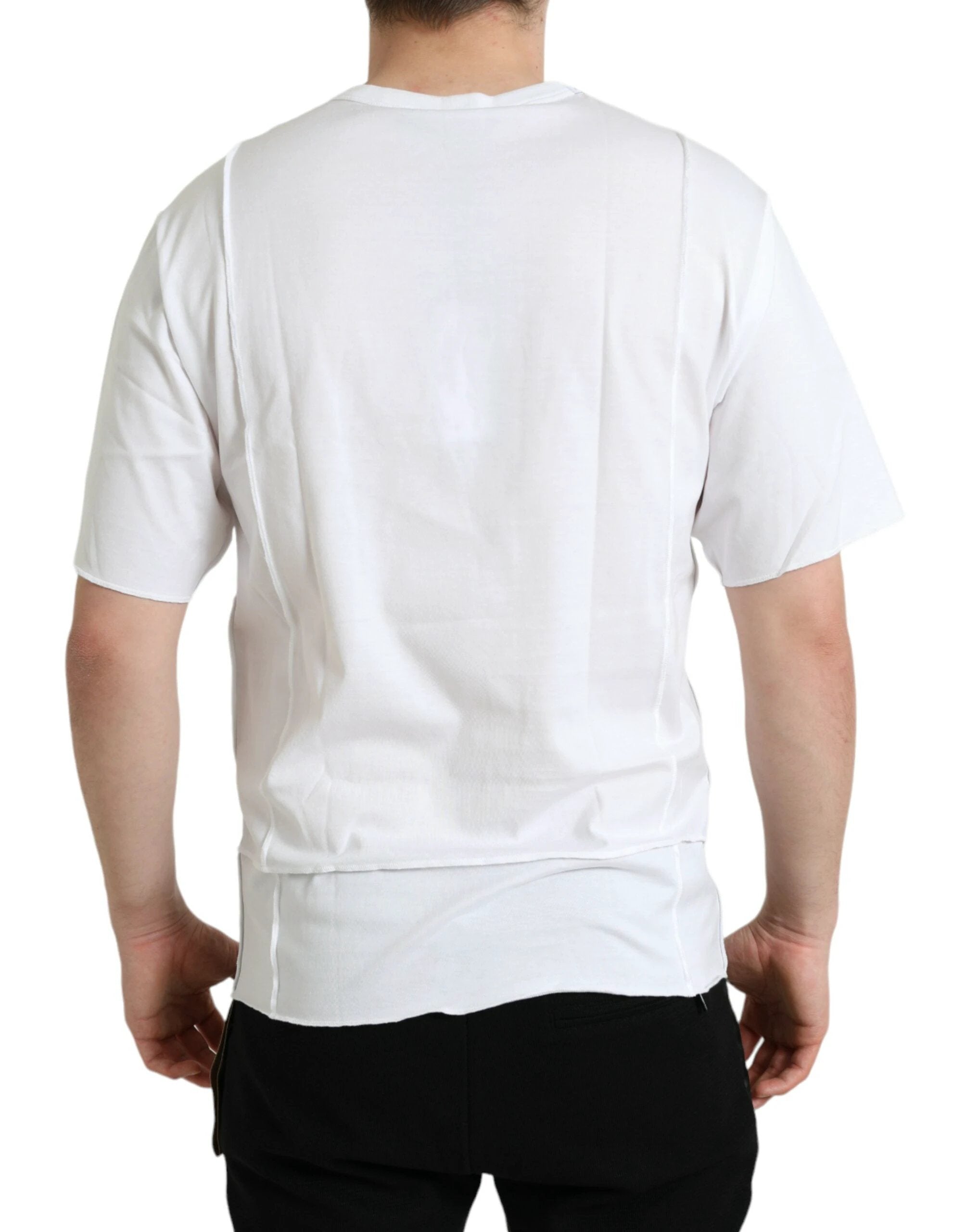 Dolce & Gabbana White Logo Crew Neck Short Sleeves T-shirt by Dolce & Gabbana