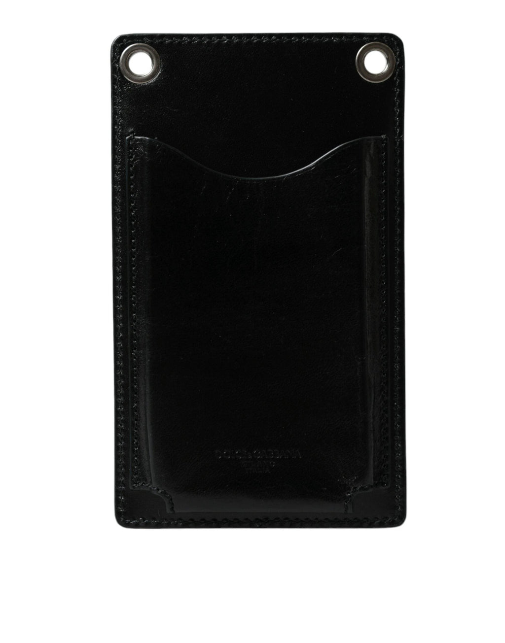 Dolce & Gabbana Wallet Black Horse Leather Zip Logo Cross Body Phone Slot by Dolce & Gabbana
