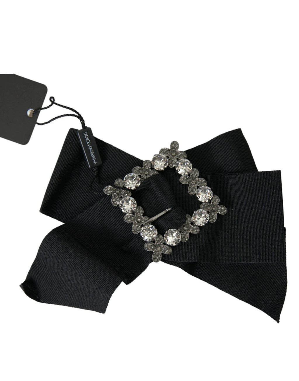 Dolce & Gabbana Black Swarovski Crystal Embellished Hair Clip by Dolce & Gabbana