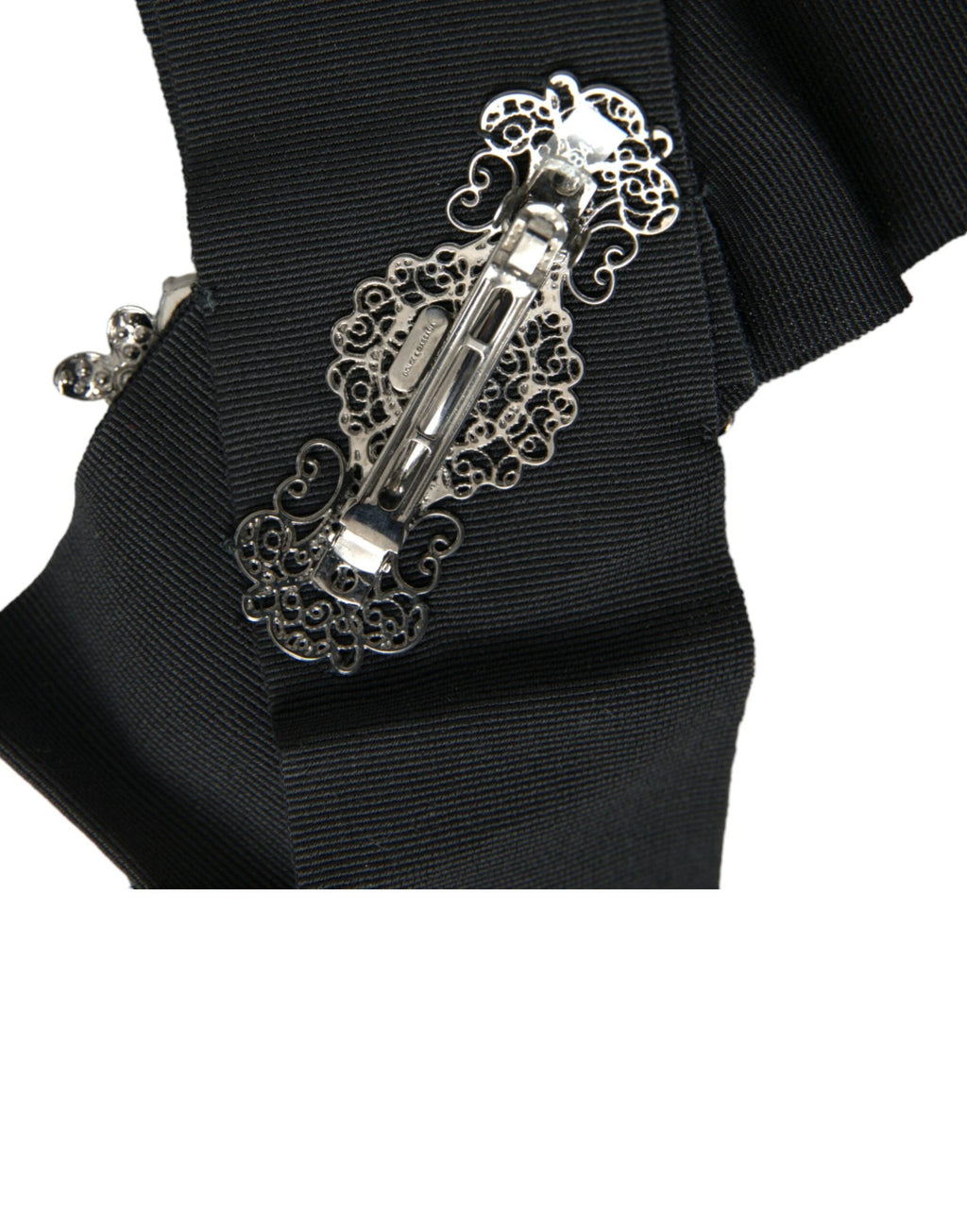 Dolce & Gabbana Black Swarovski Crystal Embellished Hair Clip by Dolce & Gabbana