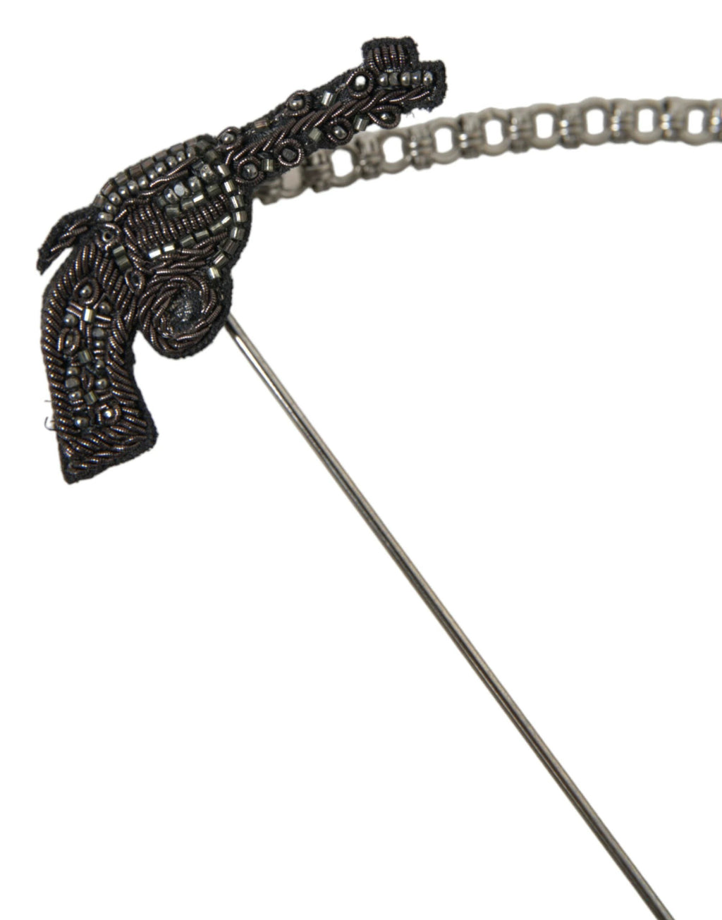 Dolce & Gabbana Brass Copper Silk Revolver Gun Men Brooch Lapel Pin by Dolce & Gabbana