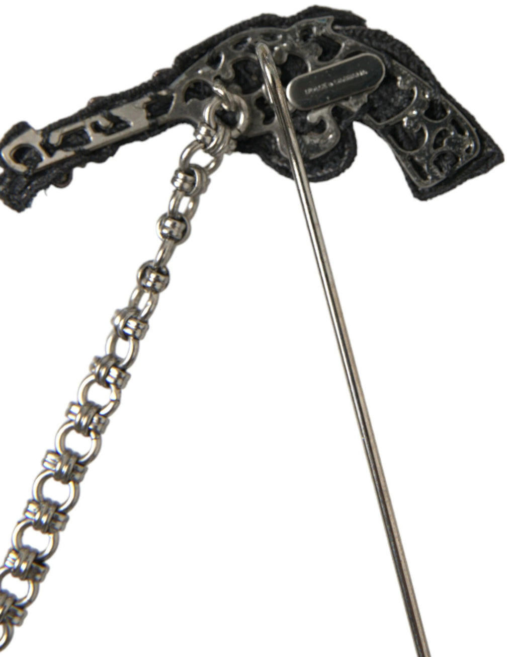 Dolce & Gabbana Brass Copper Silk Revolver Gun Men Brooch Lapel Pin by Dolce & Gabbana