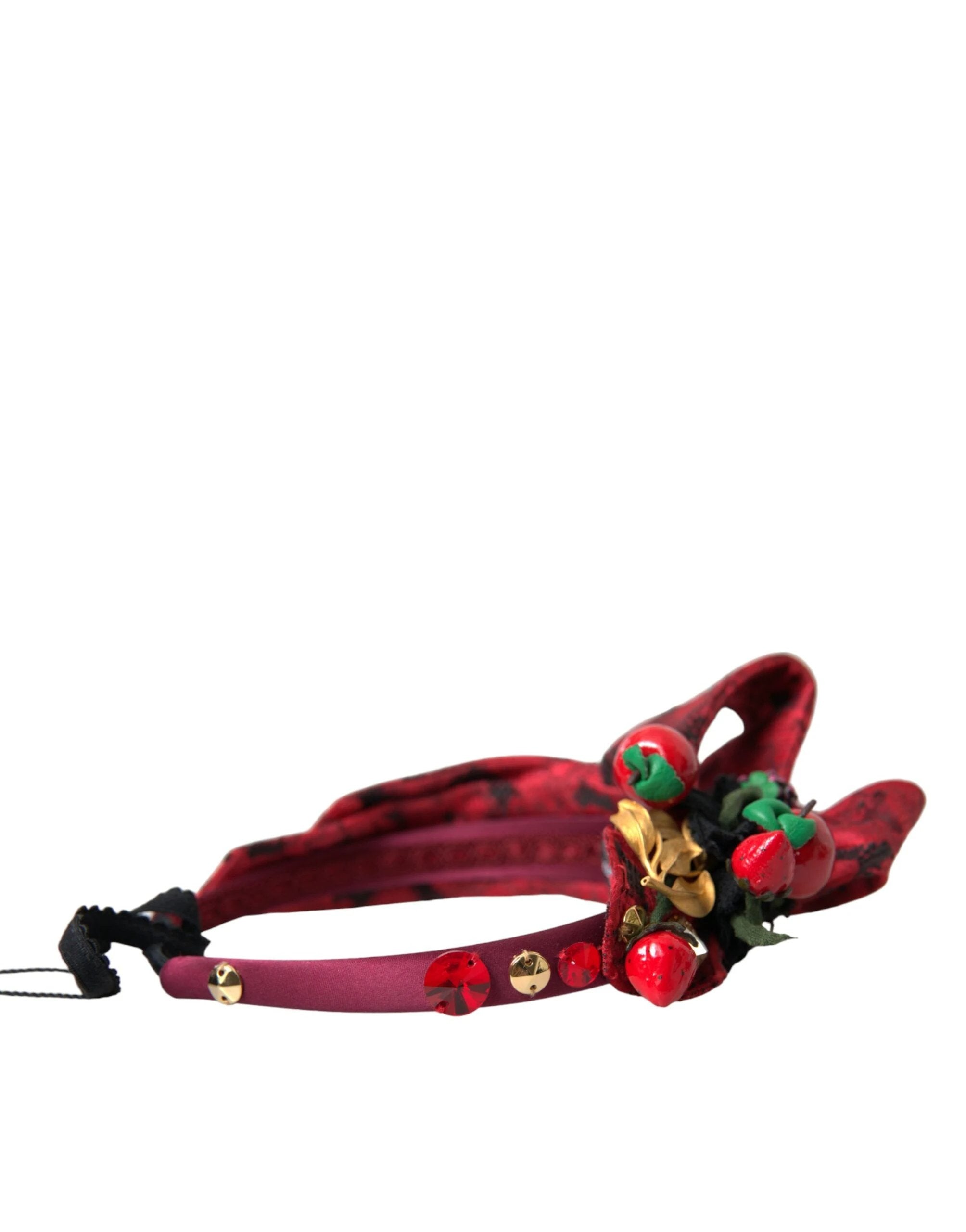 Dolce & Gabbana Red Cherry Sicily Embellished Women Hairband Diadem by Dolce & Gabbana
