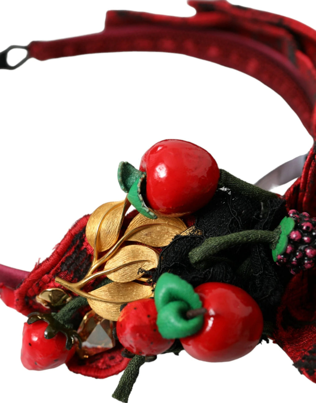 Dolce & Gabbana Red Cherry Sicily Embellished Women Hairband Diadem by Dolce & Gabbana