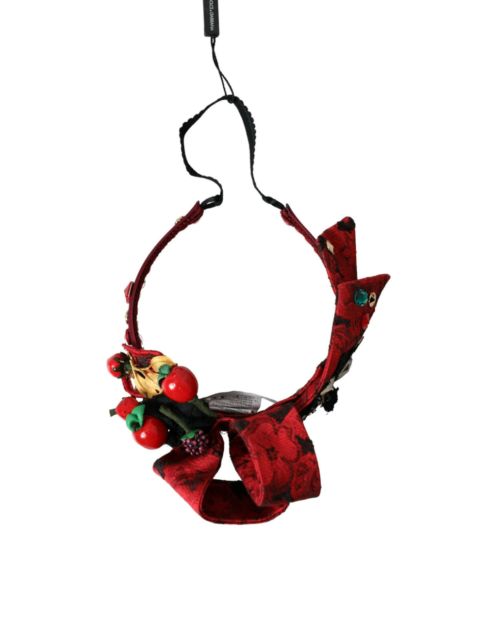 Dolce & Gabbana Red Cherry Sicily Embellished Women Hairband Diadem by Dolce & Gabbana