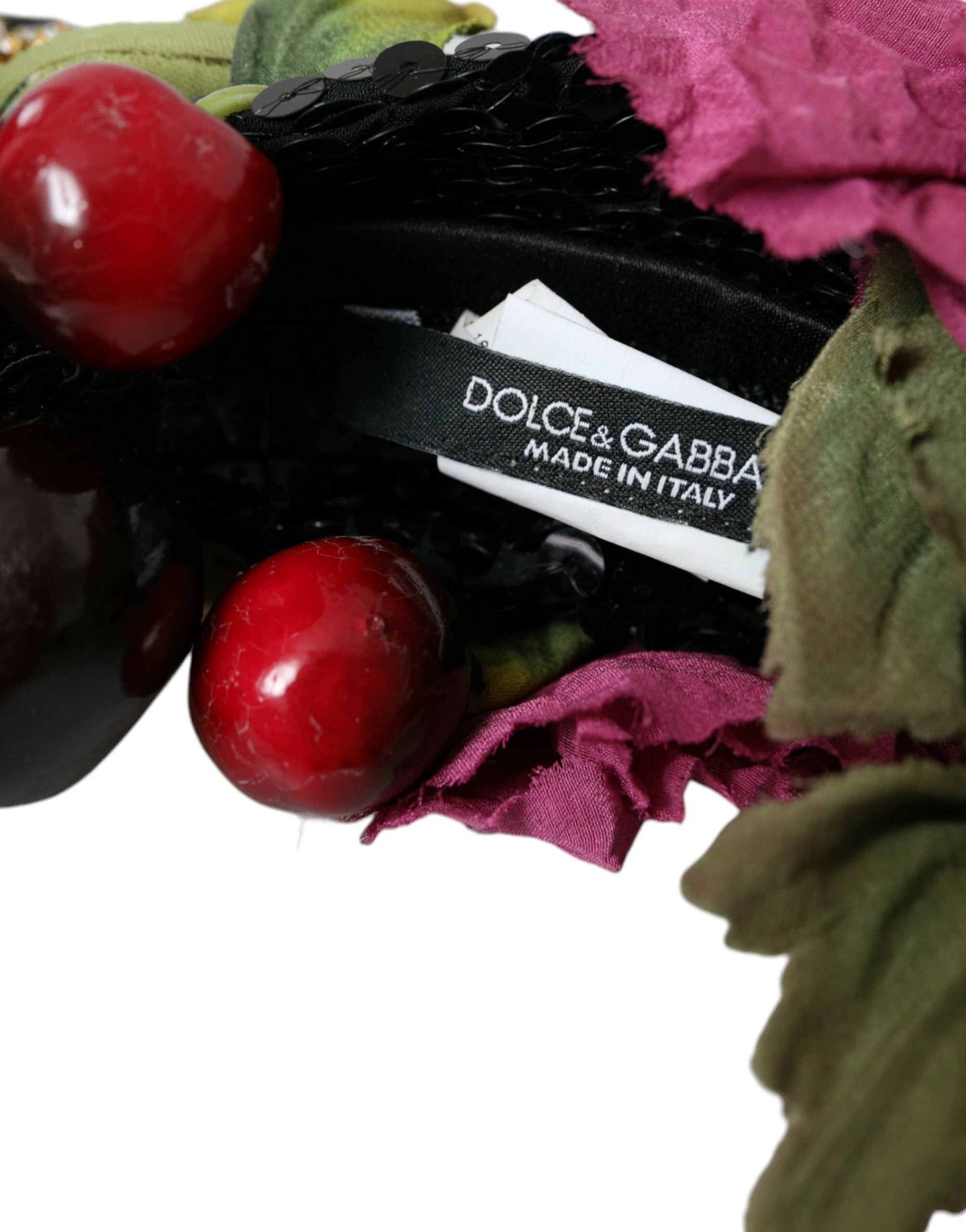 Dolce & Gabbana Red Watermelon Cherry Crystal Hairband Statement Diadem by Dolce & Gabbana