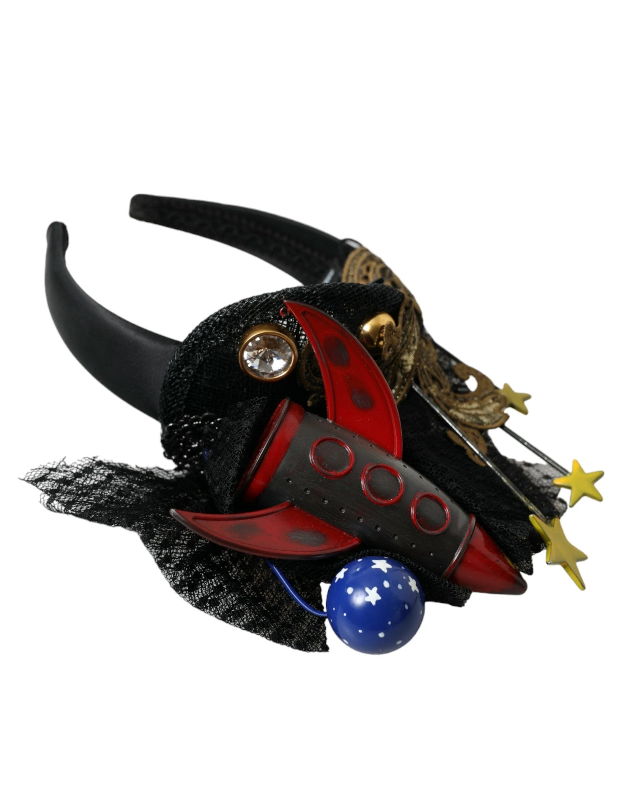 Dolce & Gabbana Multicolor Missile Rocket Crystal Stars Headband Diadem by Dolce & Gabbana