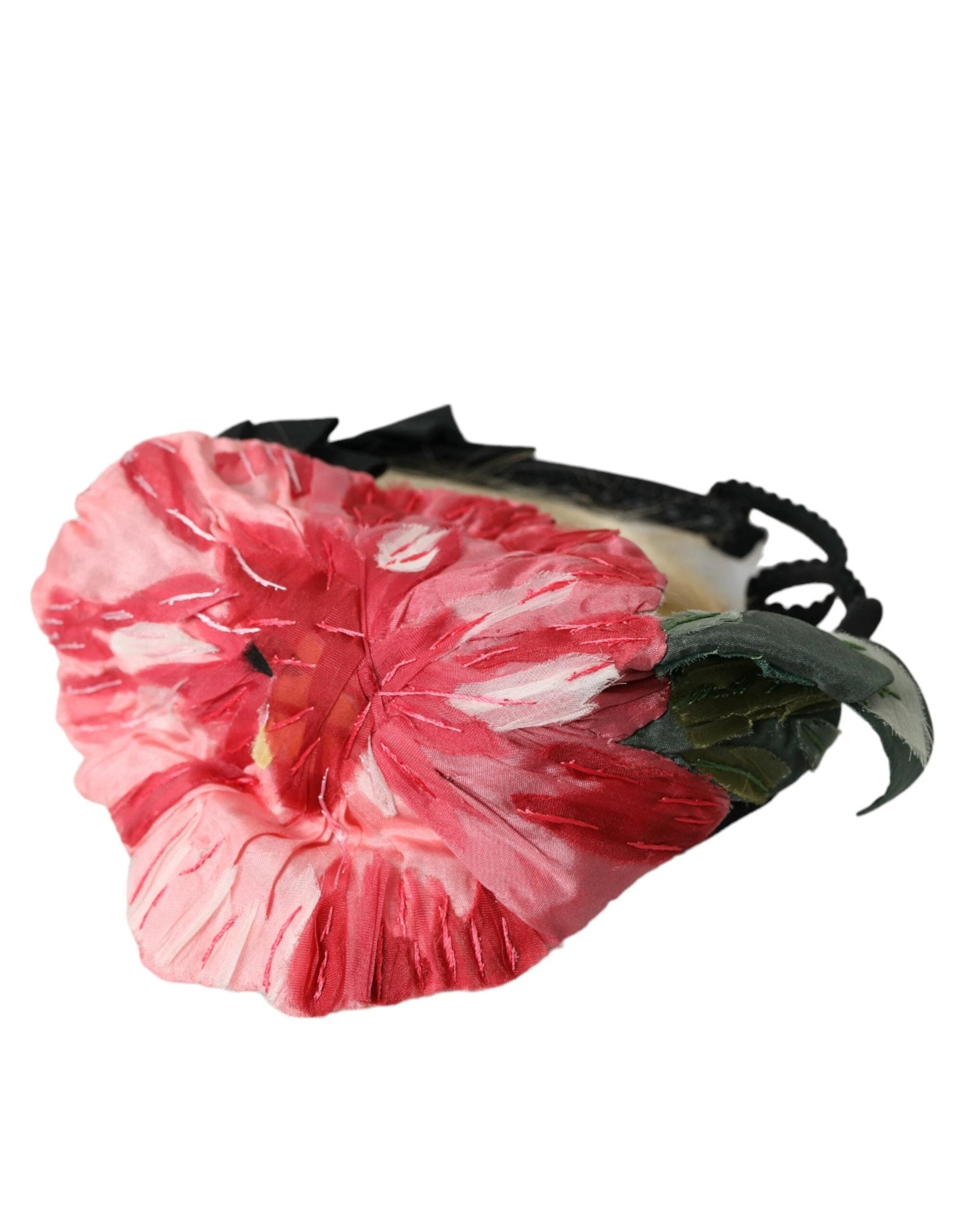 Dolce & Gabbana Black Viscose White Hair Parrucchiera Headband Diadem by Dolce & Gabbana