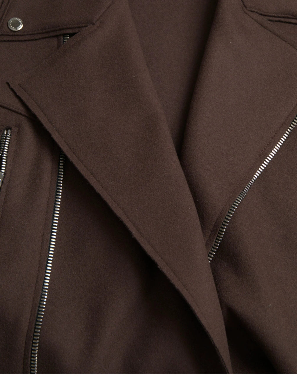 Dolce & Gabbana Brown Coat Short Biker Wool Jacket by Dolce & Gabbana