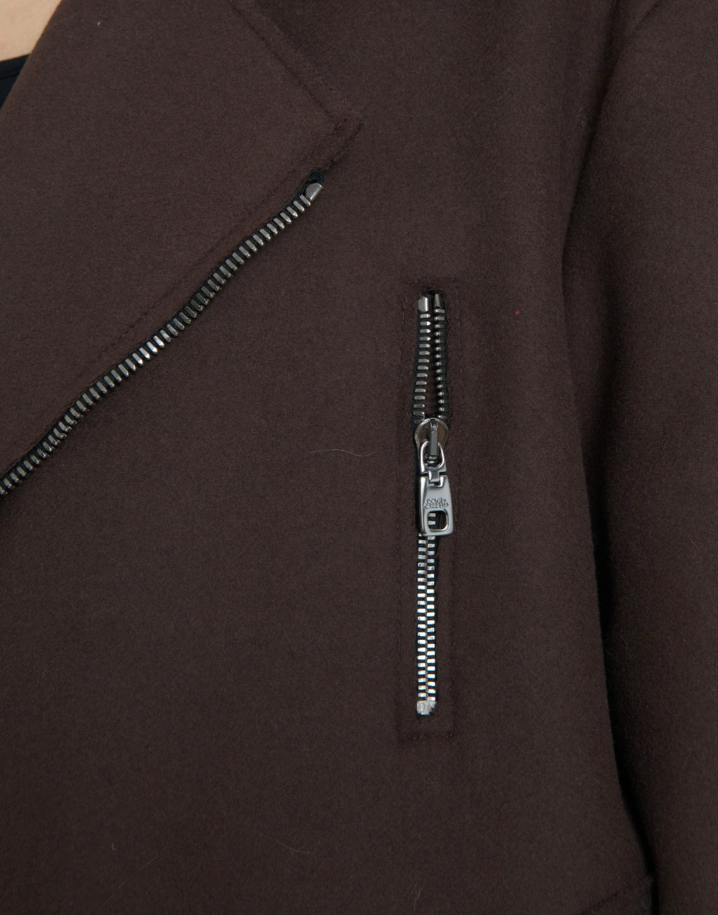 Dolce & Gabbana Brown Coat Short Biker Wool Jacket by Dolce & Gabbana