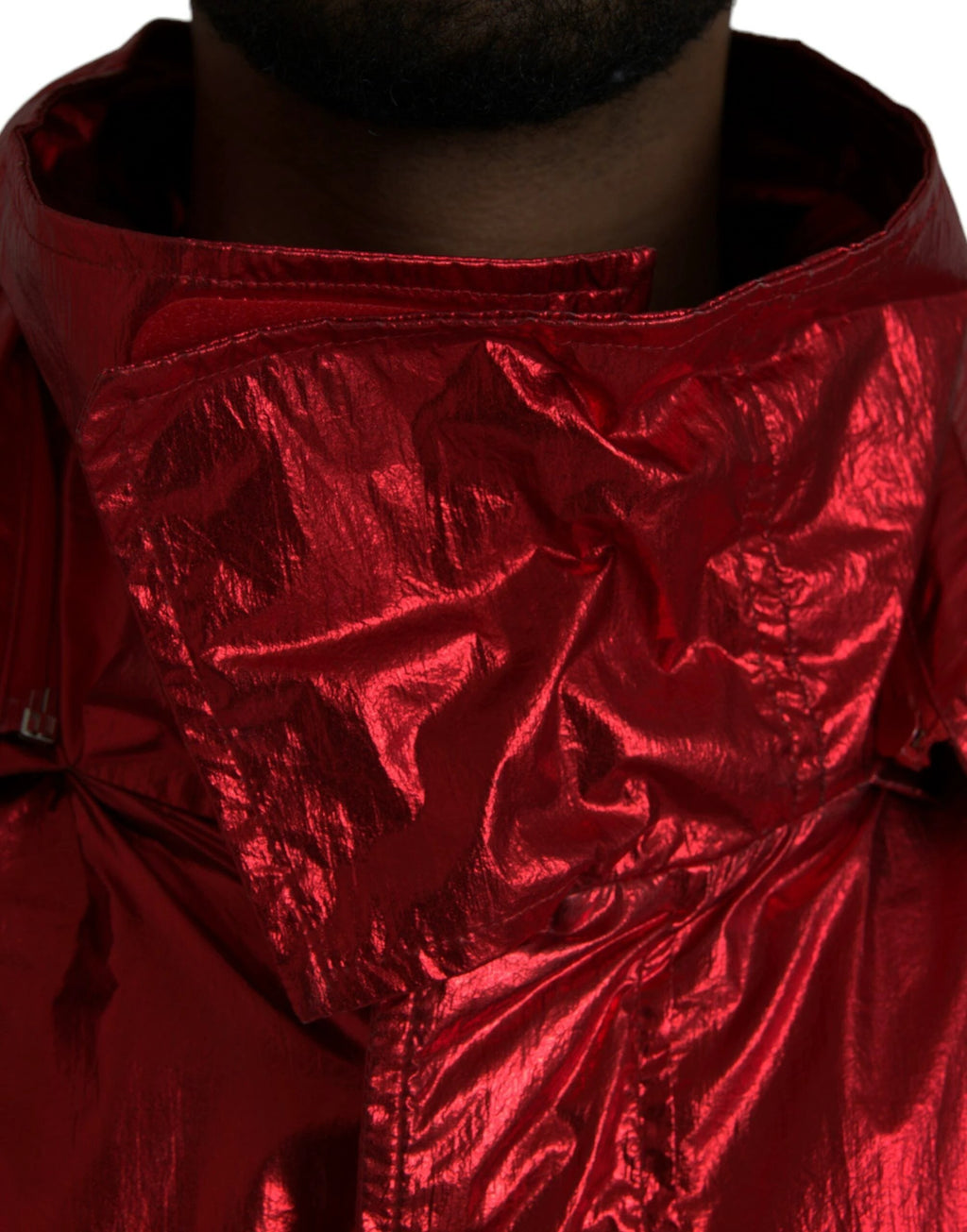 Dolce & Gabbana Red Nylon Hooded Pullover Sweatshirt Jacket by Dolce & Gabbana