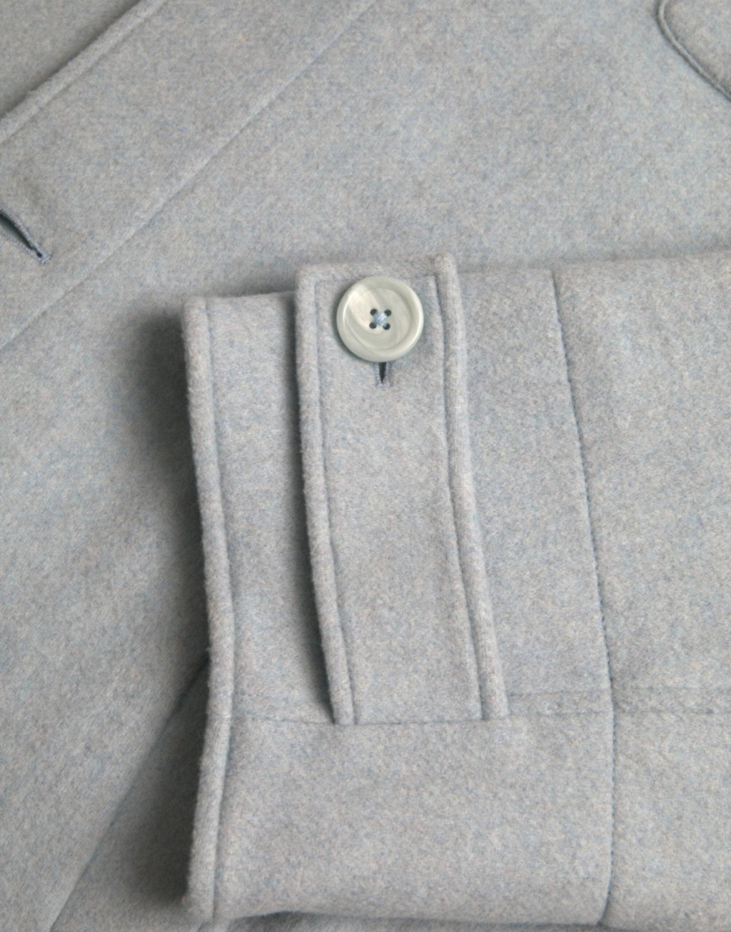 Dolce & Gabbana Light Blue Wool Button Trench Coat Jacket by Dolce & Gabbana