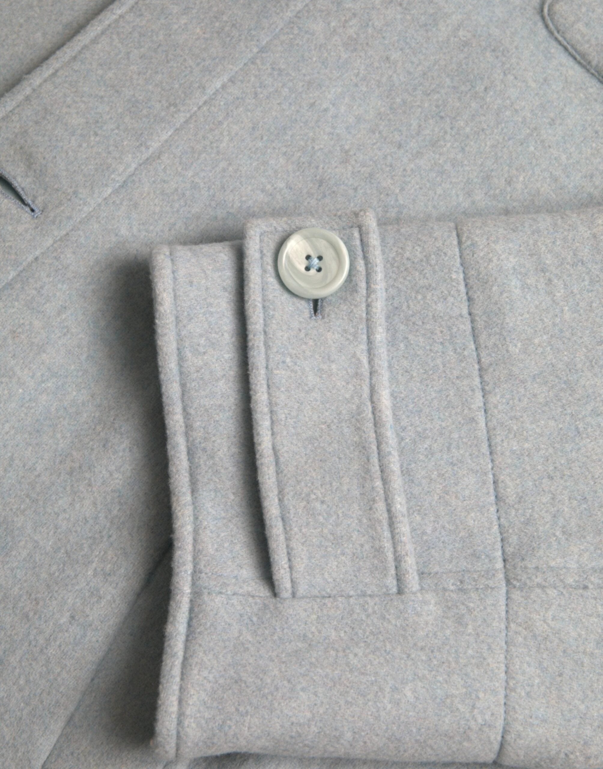 Dolce & Gabbana Light Blue Wool Button Trench Coat Jacket by Dolce & Gabbana