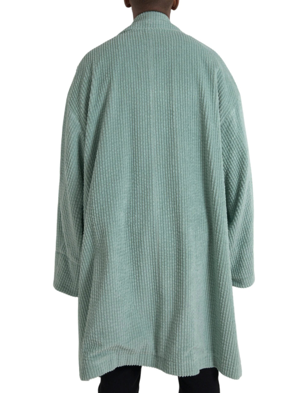 Dolce & Gabbana Blue Double Breasted Corduroy Cotton Jacket by Dolce & Gabbana