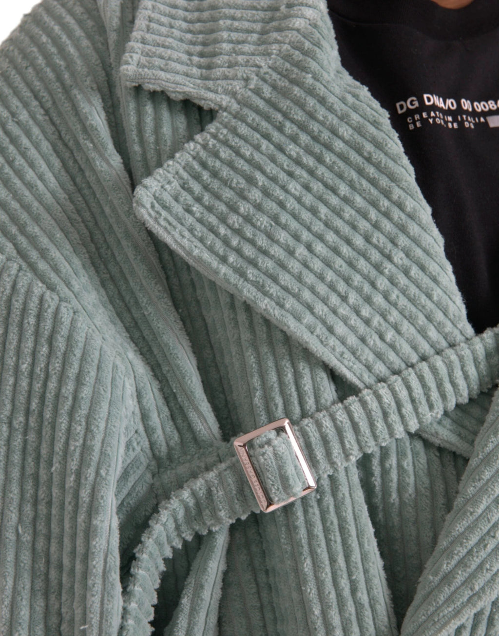 Dolce & Gabbana Blue Double Breasted Corduroy Cotton Jacket by Dolce & Gabbana