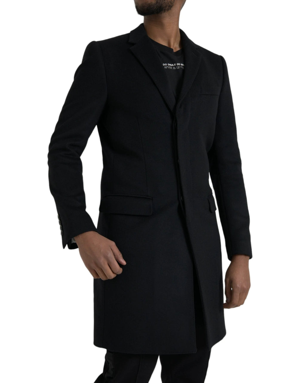 Dolce & Gabbana Black Single Breasted Trench Coat Jacket by Dolce & Gabbana