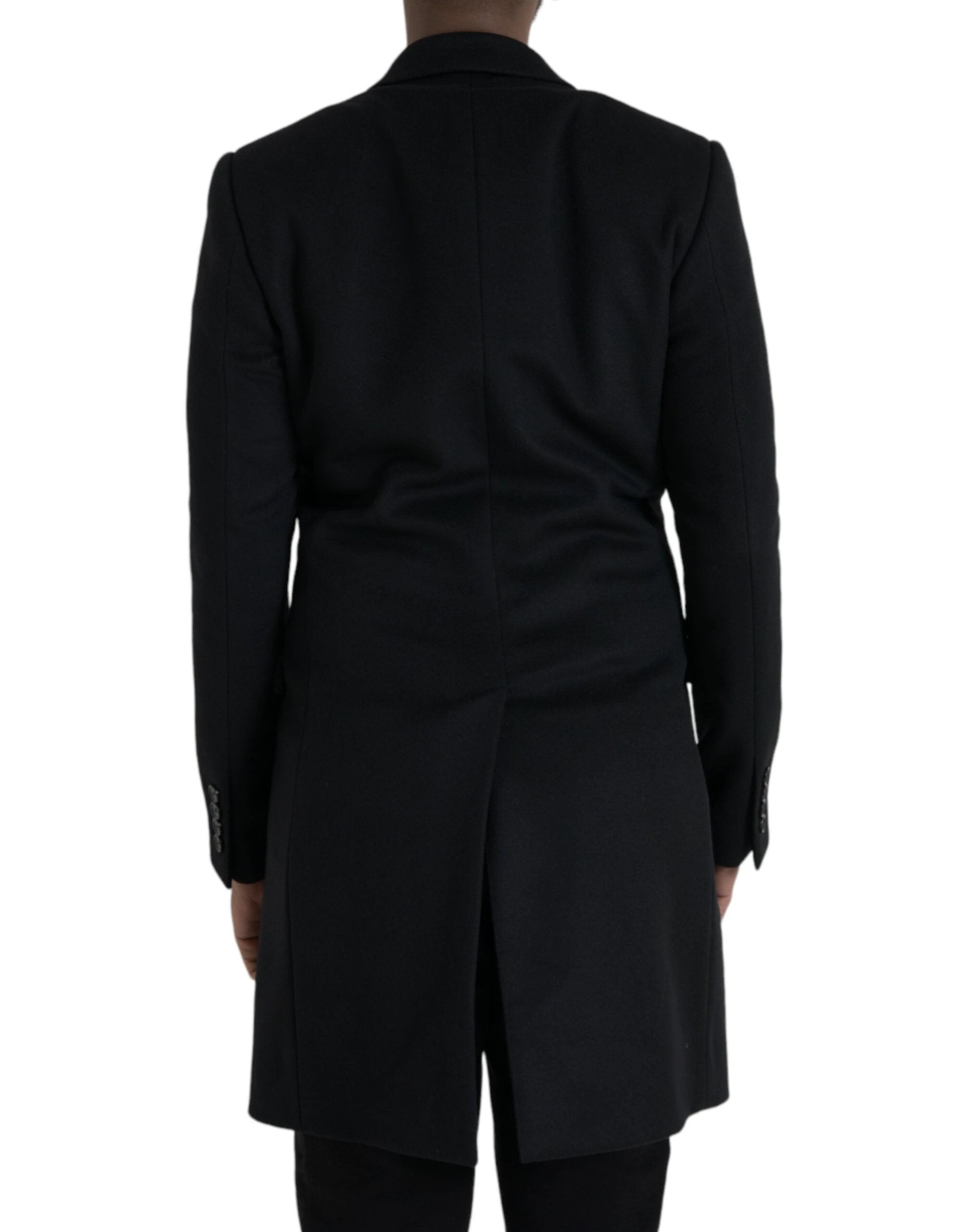 Dolce & Gabbana Black Single Breasted Trench Coat Jacket by Dolce & Gabbana