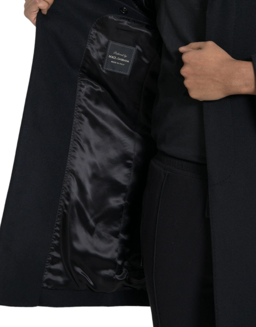 Dolce & Gabbana Black Single Breasted Trench Coat Jacket by Dolce & Gabbana