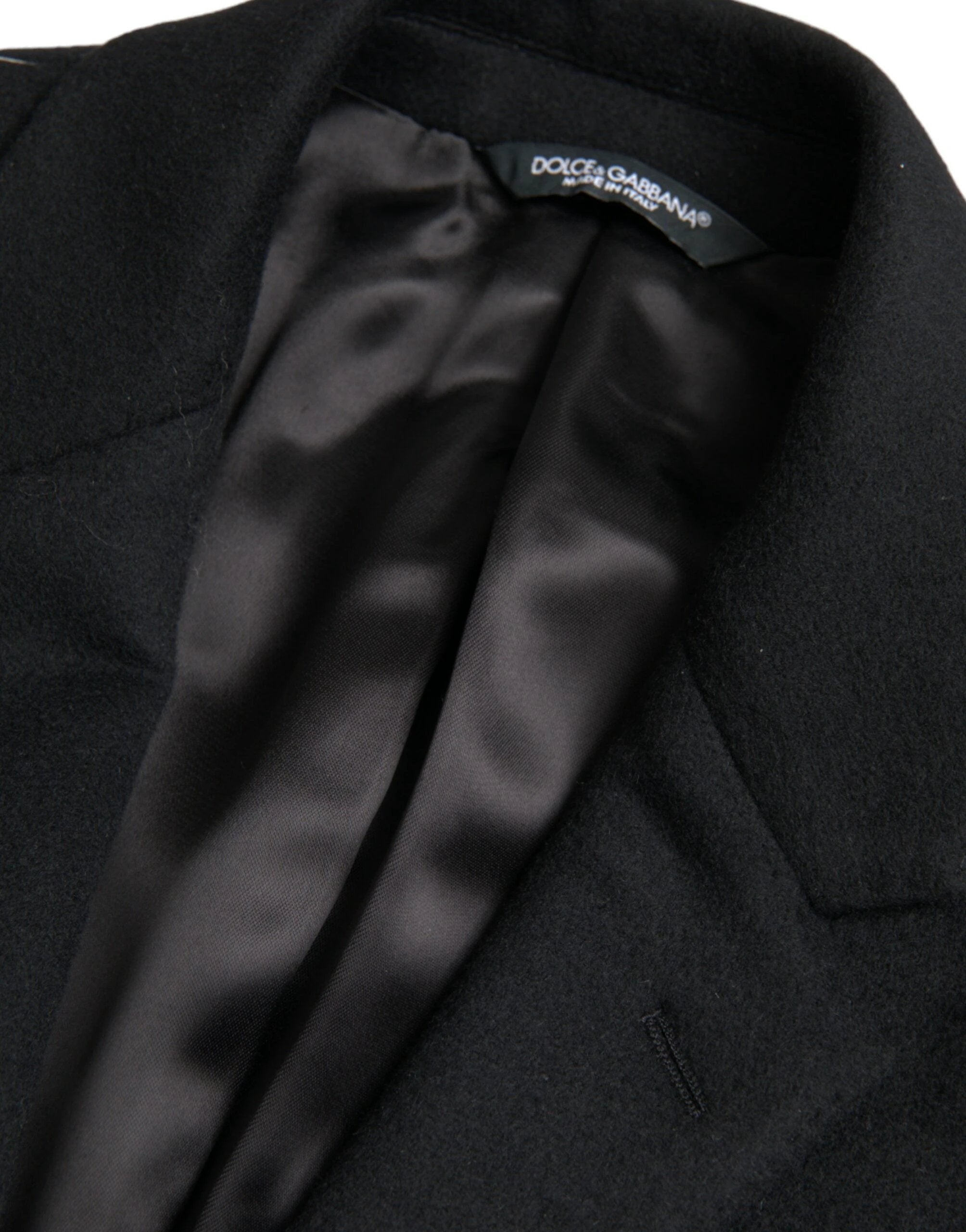 Dolce & Gabbana Black Single Breasted Trench Coat Jacket by Dolce & Gabbana