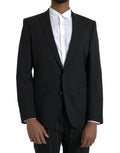 Dolce & Gabbana Black MARTINI Slim Fit Jacket Coat Blazer by Dolce & Gabbana