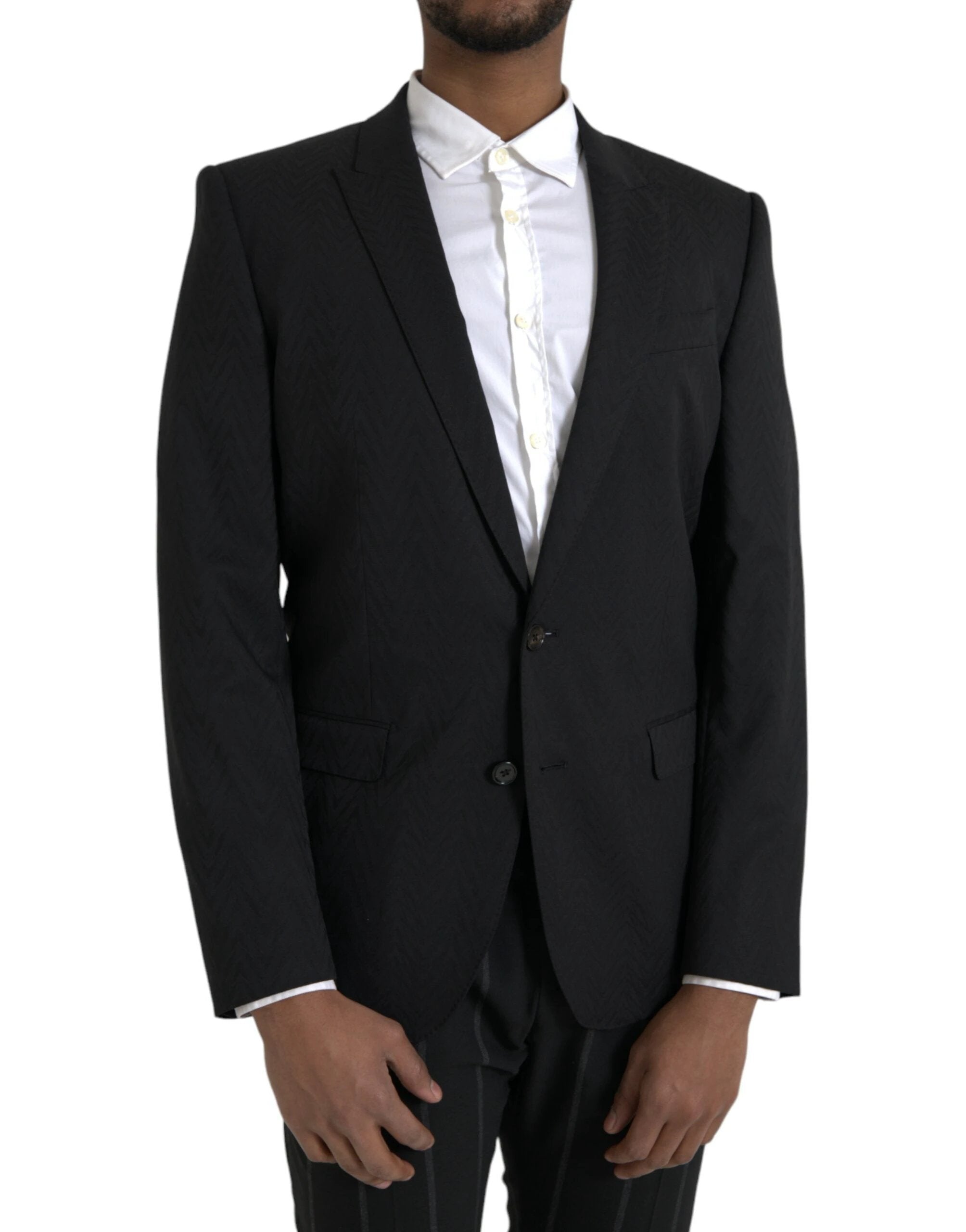 Dolce & Gabbana Black MARTINI Slim Fit Jacket Coat Blazer by Dolce & Gabbana