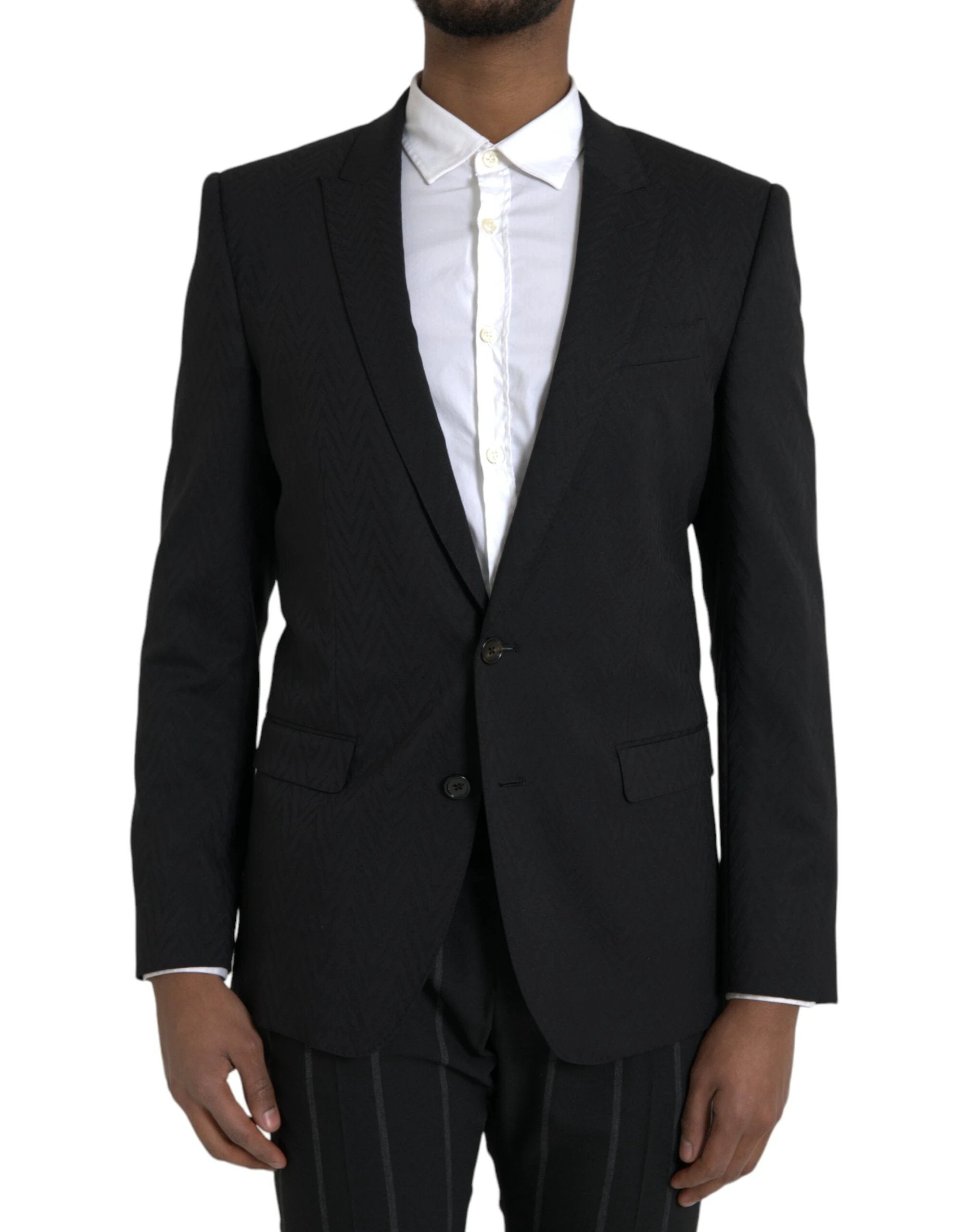 Dolce & Gabbana Black MARTINI Slim Fit Jacket Coat Blazer by Dolce & Gabbana