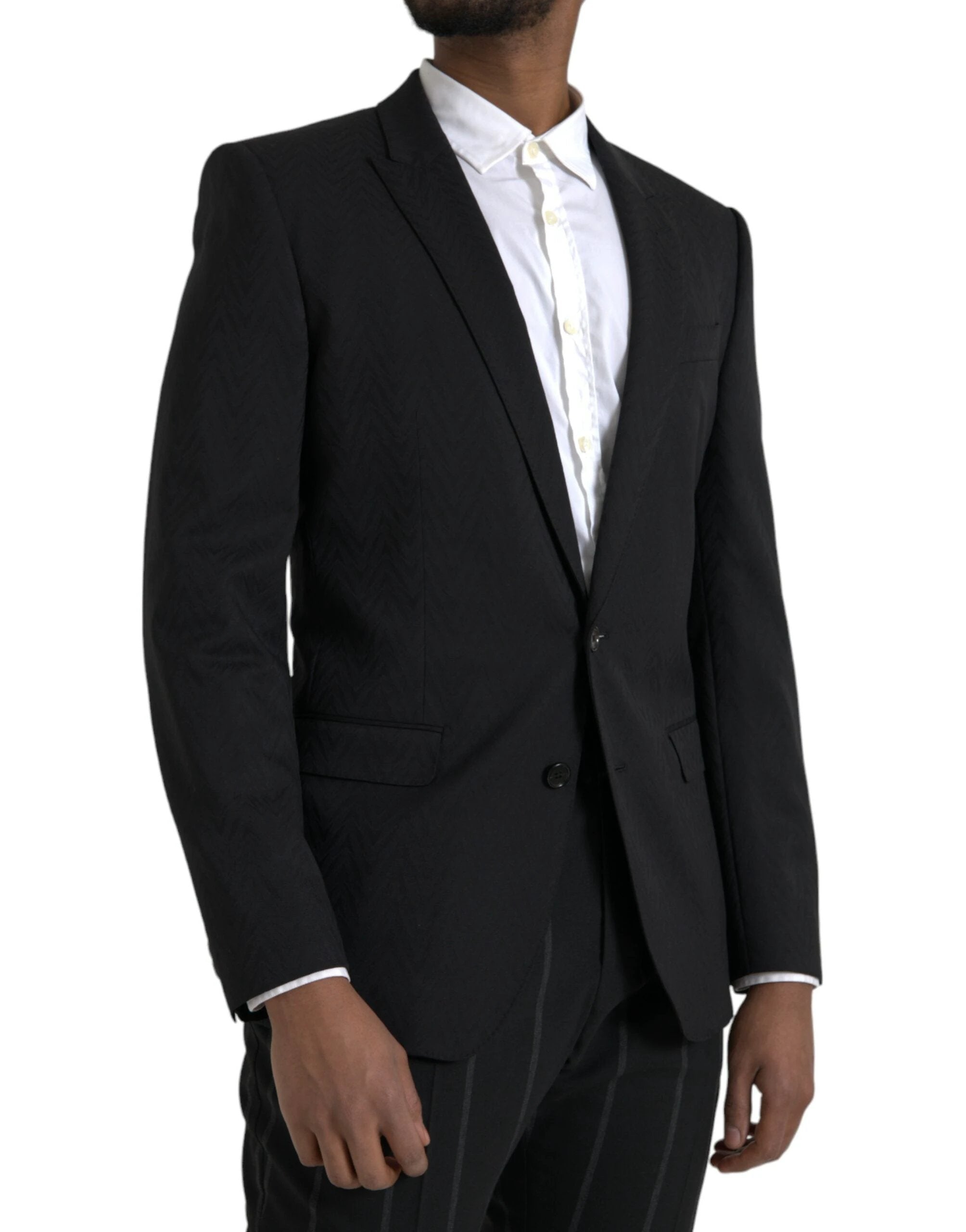 Dolce & Gabbana Black MARTINI Slim Fit Jacket Coat Blazer by Dolce & Gabbana