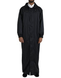Dolce & Gabbana Black Polyester Hooded Long Windbreaker Jacket by Dolce & Gabbana