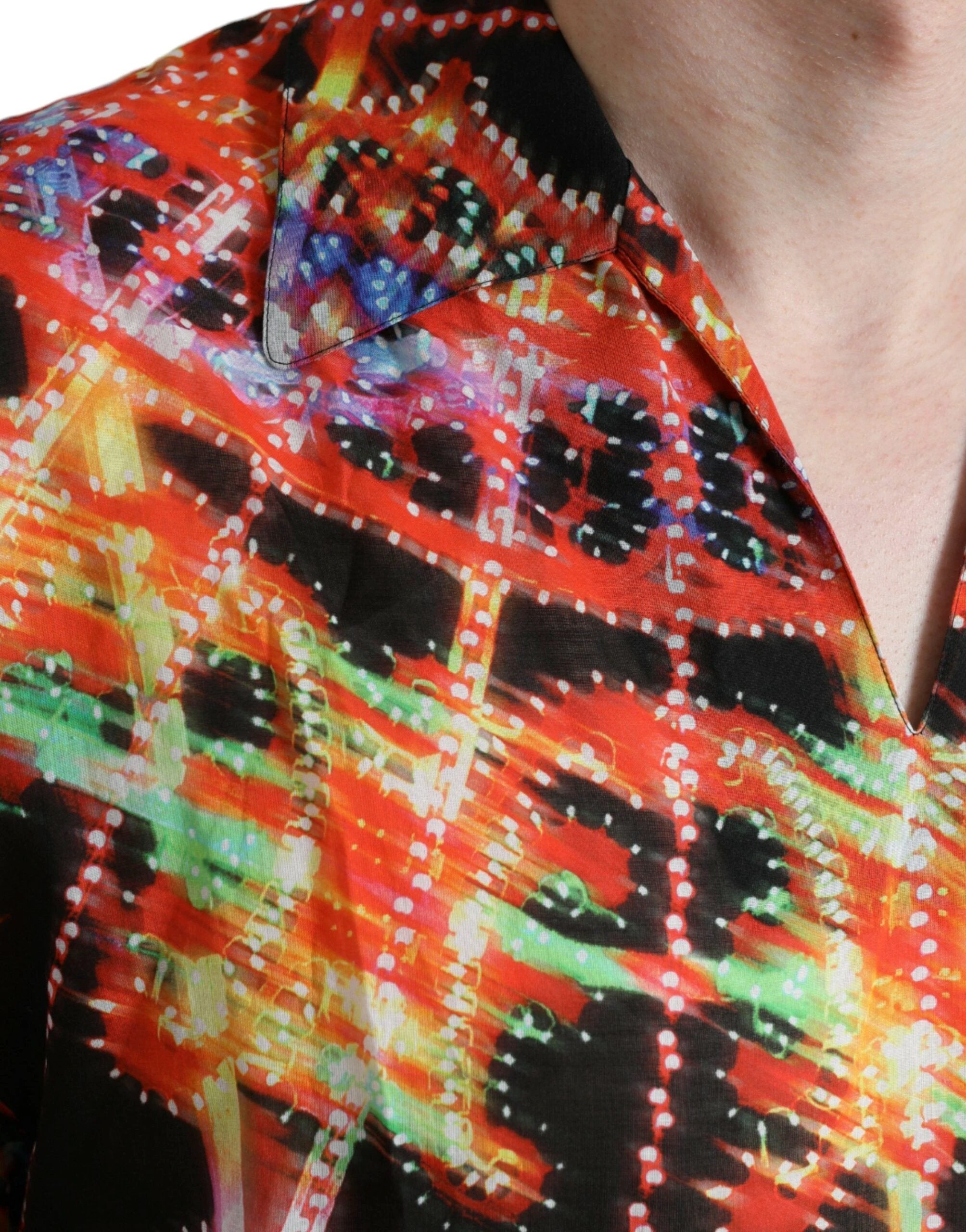 Dolce & Gabbana Multicolor Luminarie Print Cotton T-shirt by Dolce & Gabbana