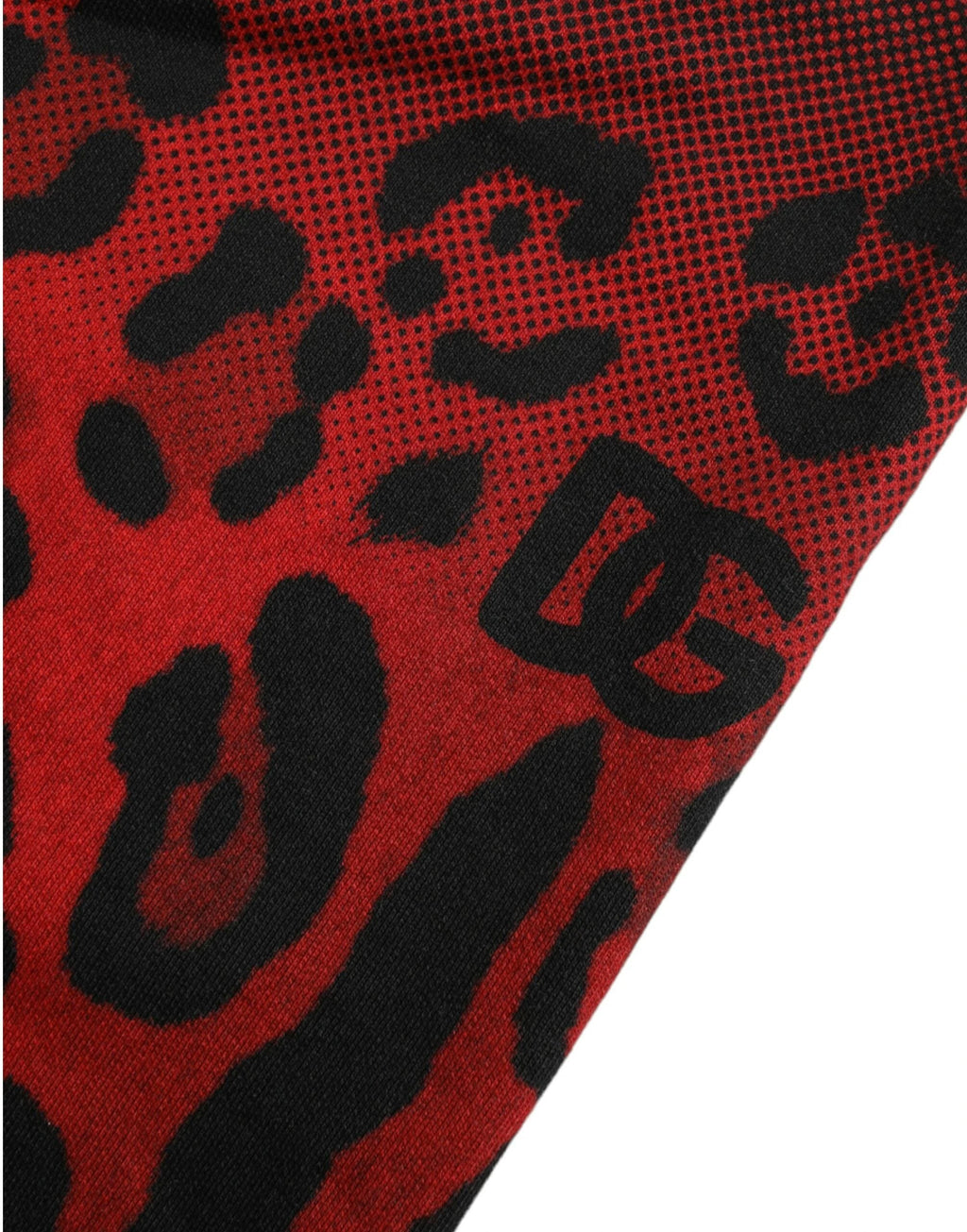 Dolce & Gabbana Red Leopard Print Cotton Bermuda Shorts by Dolce & Gabbana