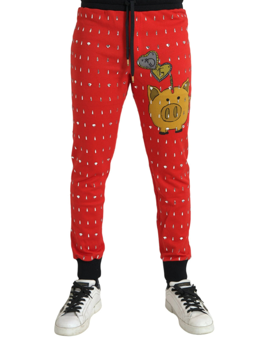 Dolce & Gabbana Red Year Of The Pig Jogger Sweatpants Pants by Dolce & Gabbana
