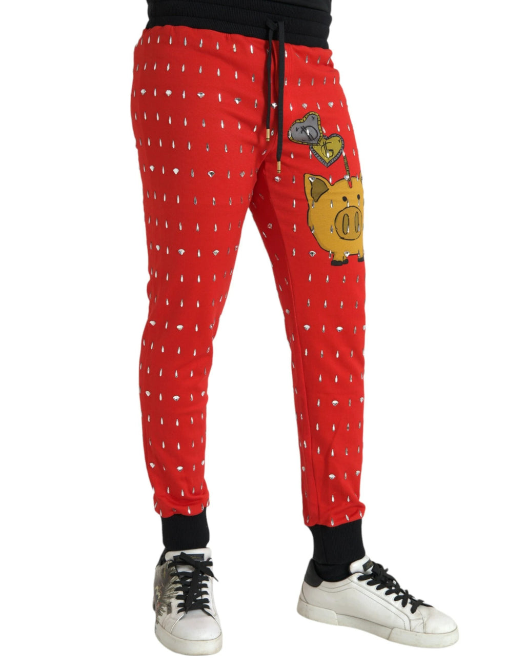 Dolce & Gabbana Red Year Of The Pig Jogger Sweatpants Pants by Dolce & Gabbana