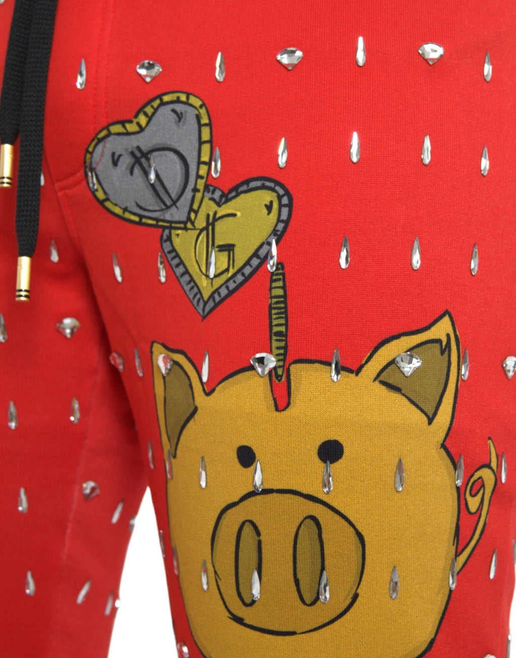 Dolce & Gabbana Red Year Of The Pig Jogger Sweatpants Pants by Dolce & Gabbana