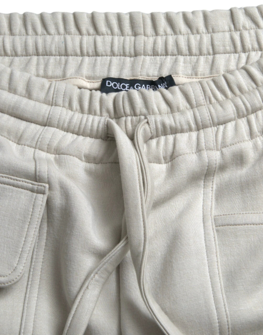 Dolce & Gabbana Off White Viscose Cargo Jogger Sweatpants Pants by Dolce & Gabbana