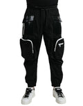 Dolce & Gabbana Black Nylon Cargo Jogger Men Sweatpants Pants by Dolce & Gabbana