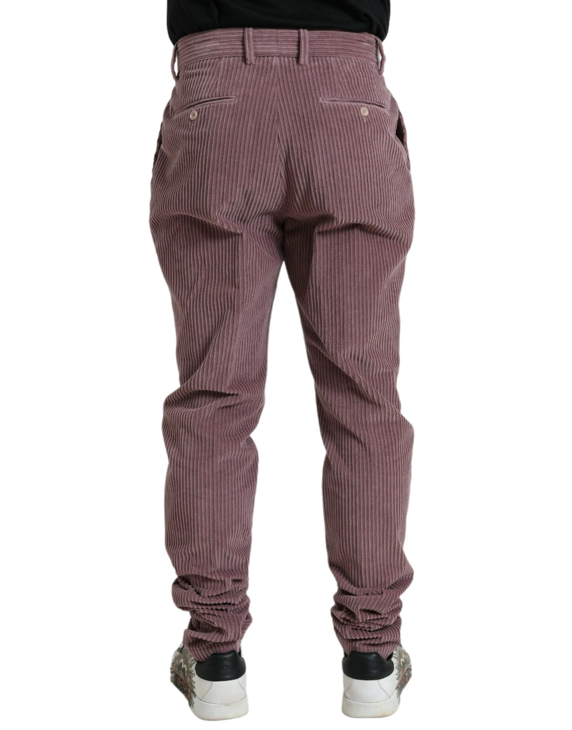 Dolce & Gabbana Purple Corduroy Cotton Stretch Skinny Pants by Dolce & Gabbana
