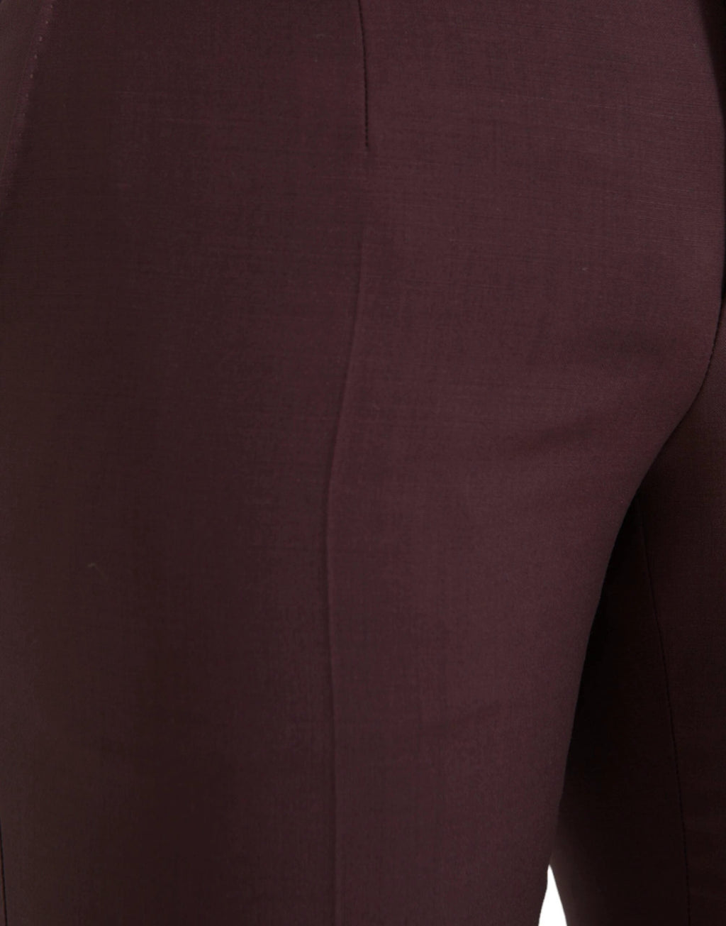 Dolce & Gabbana Maroon Wool Men Slim Fit Dress Pants by Dolce & Gabbana
