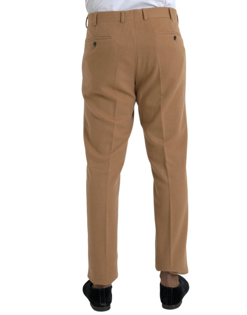 Prada Beige Cashmere Men Straight Fit Dress Pants by Prada