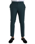 Dolce & Gabbana Green Wool Skinny Slim Dress Pants by Dolce & Gabbana