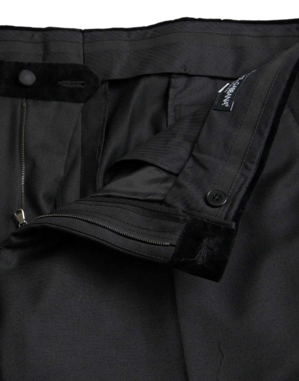 Dolce & Gabbana Black Silk Men Skinny Dress Pants by Dolce & Gabbana