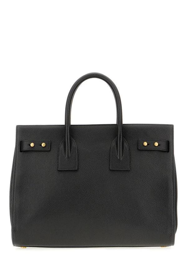 Saint Laurent Black Calf Leather Sac De Jour Handbag by Saint Laurent