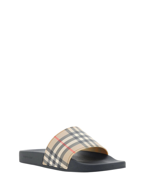 Sandales Burberry en caoutchouc marron